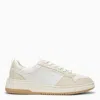 FERRAGAMO LOW WHITE LEATHER TRAINER