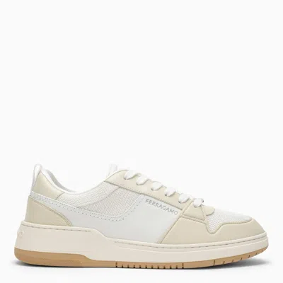 FERRAGAMO FERRAGAMO | LOW WHITE LEATHER TRAINER