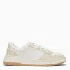 Ferragamo Dennis Low-top Leather And Mesh Sneakers In Blue