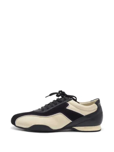 Pre-owned Ferragamo Low-top Sneakers In Black