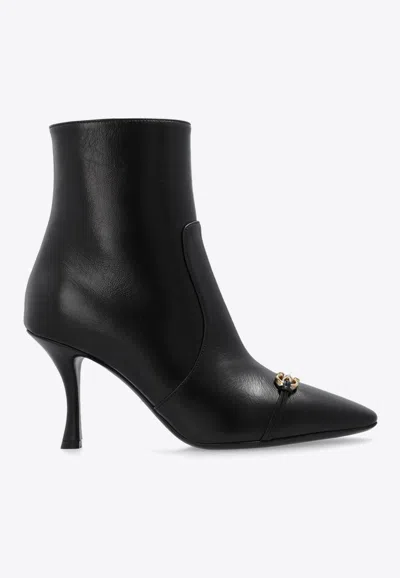 Ferragamo Ludo 85 Leather Ankle Boots
