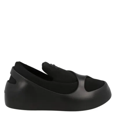 Ferragamo Lunar Hybrid Slip-on Sneakers In Black