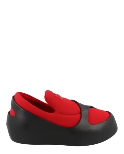 Ferragamo Lunar Paneled Slip-on Sneakers In Multi