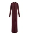 Ferragamo Lurex Longline Cardigan In Brown
