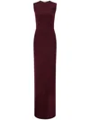 Ferragamo Lurex Long Dress In Red
