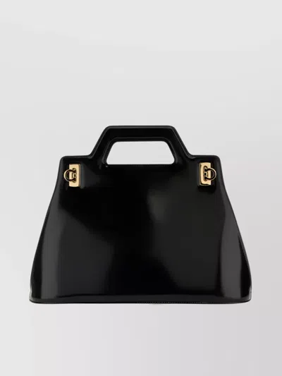 Ferragamo Lustrous Handle Tote Bag