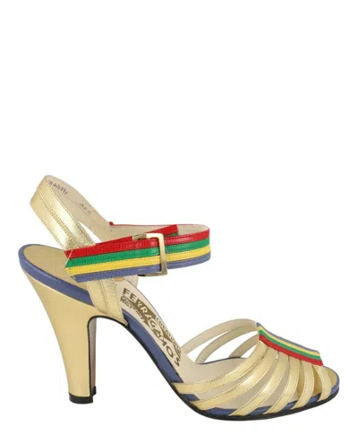 Ferragamo Luxe Archive Limited Edition 1930s Heels In Multi