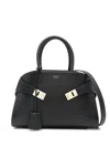 Ferragamo Luxurious 100% Leather Bag In Black
