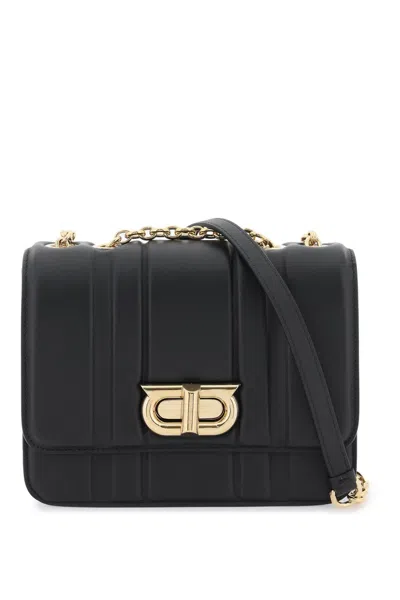 Ferragamo Luxurious Black Crossbody Handbag For Women By A Famous Italian Designer In Burgundy