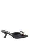 Ferragamo Lycia 55 Double Bow Mules In Black