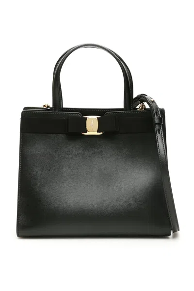 Ferragamo Salvatore  Woman Black Leather Handbag