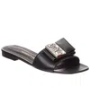 Ferragamo Lyana Leather Sandal In Black