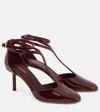 Ferragamo Lysandra Bordeaux Pumps With Logo Lettering On The Sole In Leather In Burgundy