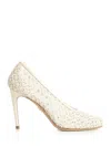 Ferragamo Sand Mesh Sol 95 Pumps In White