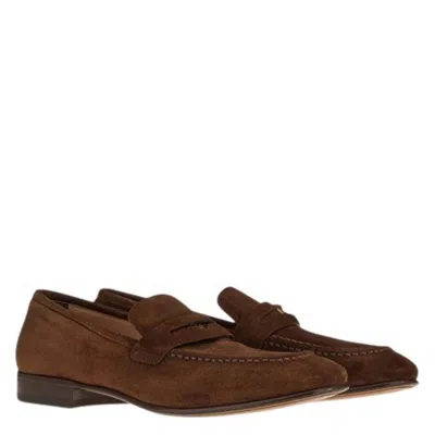 Ferragamo Madison Rodeo Penny Loafers In Brown