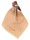 Ferragamo Madras Print Scarf In Brown