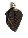 Ferragamo Multicolor Printed Scarf In Brown