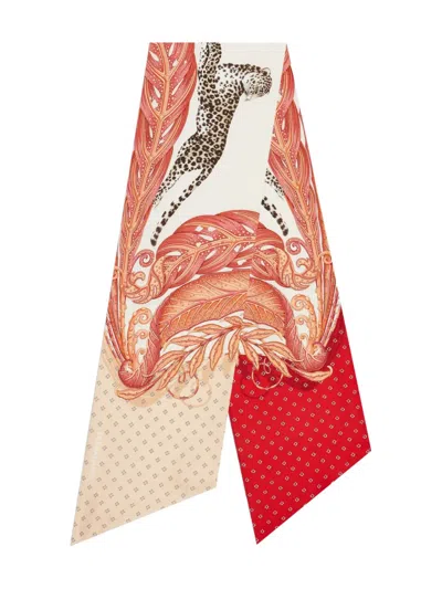 Ferragamo Madras-print Silk Bandeau In Multi