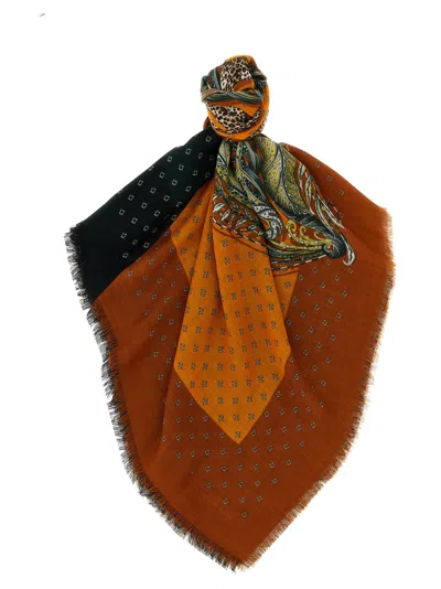 Ferragamo Madras Print Stole In Multi