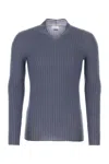 Ferragamo Ribbed-knit Sweater In Graphite