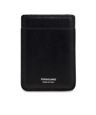 Ferragamo Florence Logo Cardholder In Black