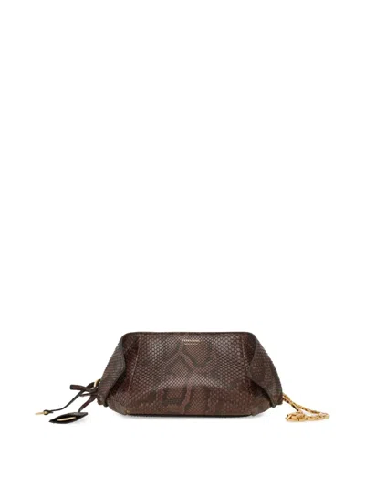 Ferragamo Make Up Clutch In Brown