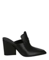 Ferragamo Malfa Leather Heeled Mule In Black