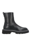 Ferragamo Man Ankle Boots Black Size 9 Calfskin In Black