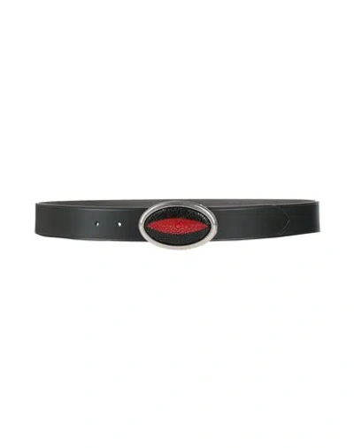 Ferragamo Man Belt Black Size 38 Leather In Brown