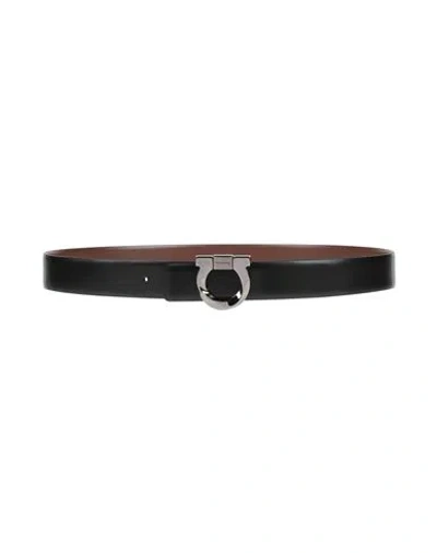 Ferragamo Man Belt Black Size 39.5 Leather