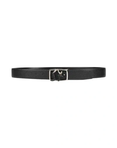 Ferragamo Man Belt Black Size 43.5 Calfskin