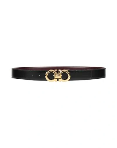 Ferragamo Man Belt Black Size 43.5 Leather