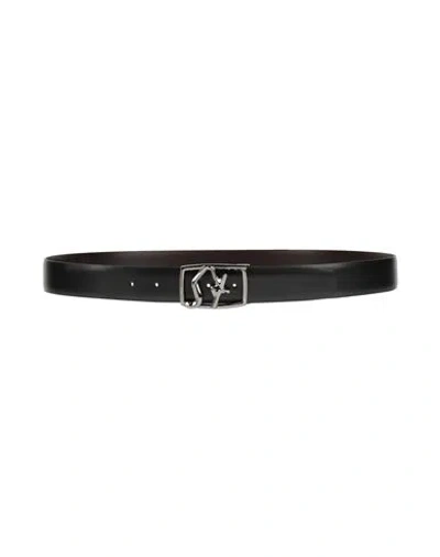 Ferragamo Man Belt Black Size 43.5 Leather