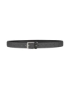 Ferragamo Man Belt Black Size 43.5 Polyurethane, Pes, Cotton In Black