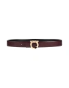 Ferragamo Man Belt Burgundy Size 39.5 Leather In Brown