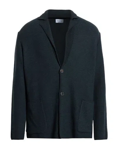 Ferragamo Man Blazer Deep Teal Size Xs Virgin Wool In Blue