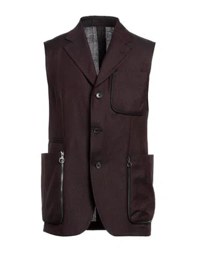 Ferragamo Man Blazer Plum Size 44 Wool, Mohair Wool In Purple