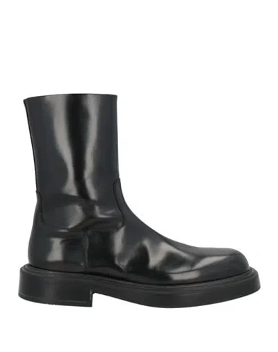 Ferragamo Man Boot Black Size 11 Calfskin