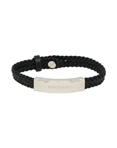 Ferragamo Man Bracelet Black Size - Leather