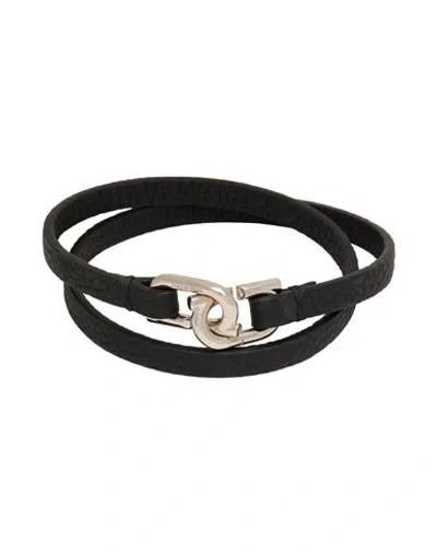 Ferragamo Man Bracelet Black Size - Leather