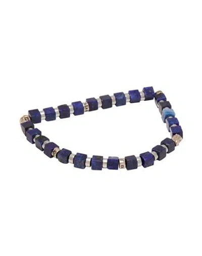 Ferragamo Man Bracelet Blue Size 6.7 Stone, Brass