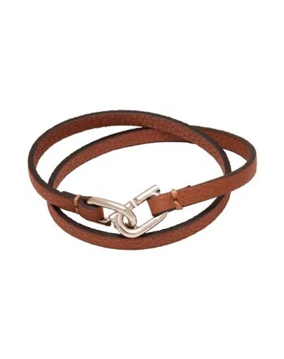 Ferragamo Man Bracelet Brown Size - Leather