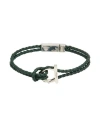 Ferragamo Man Bracelet Dark Green Size - Leather In Green