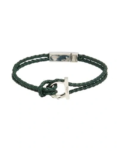 Ferragamo Man Bracelet Dark Green Size - Leather