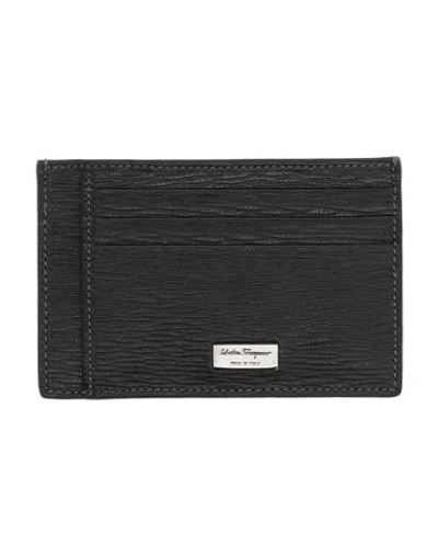 Ferragamo Man Cardholder Black Size - Calfskin