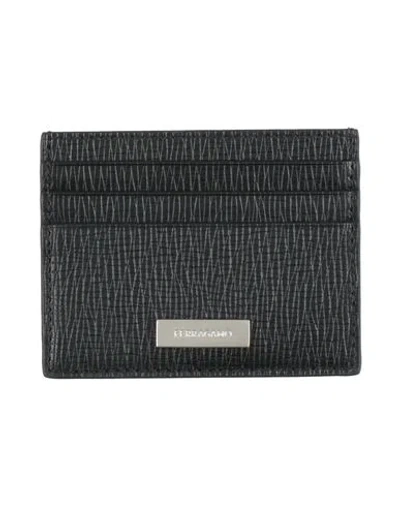 Ferragamo Man Cardholder Black Size - Calfskin