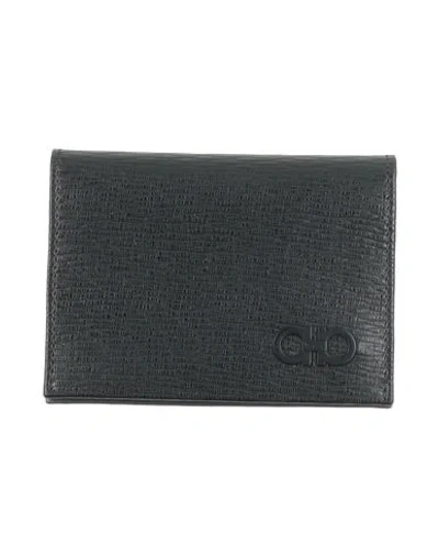 Ferragamo Man Cardholder Black Size - Leather