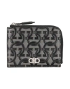 Ferragamo Man Cardholder Grey Size - Leather In Black