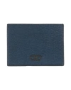 Ferragamo Man Cardholder Navy Size - Calfskin In Blue