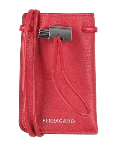 Ferragamo Man Cardholder Red Size - Leather